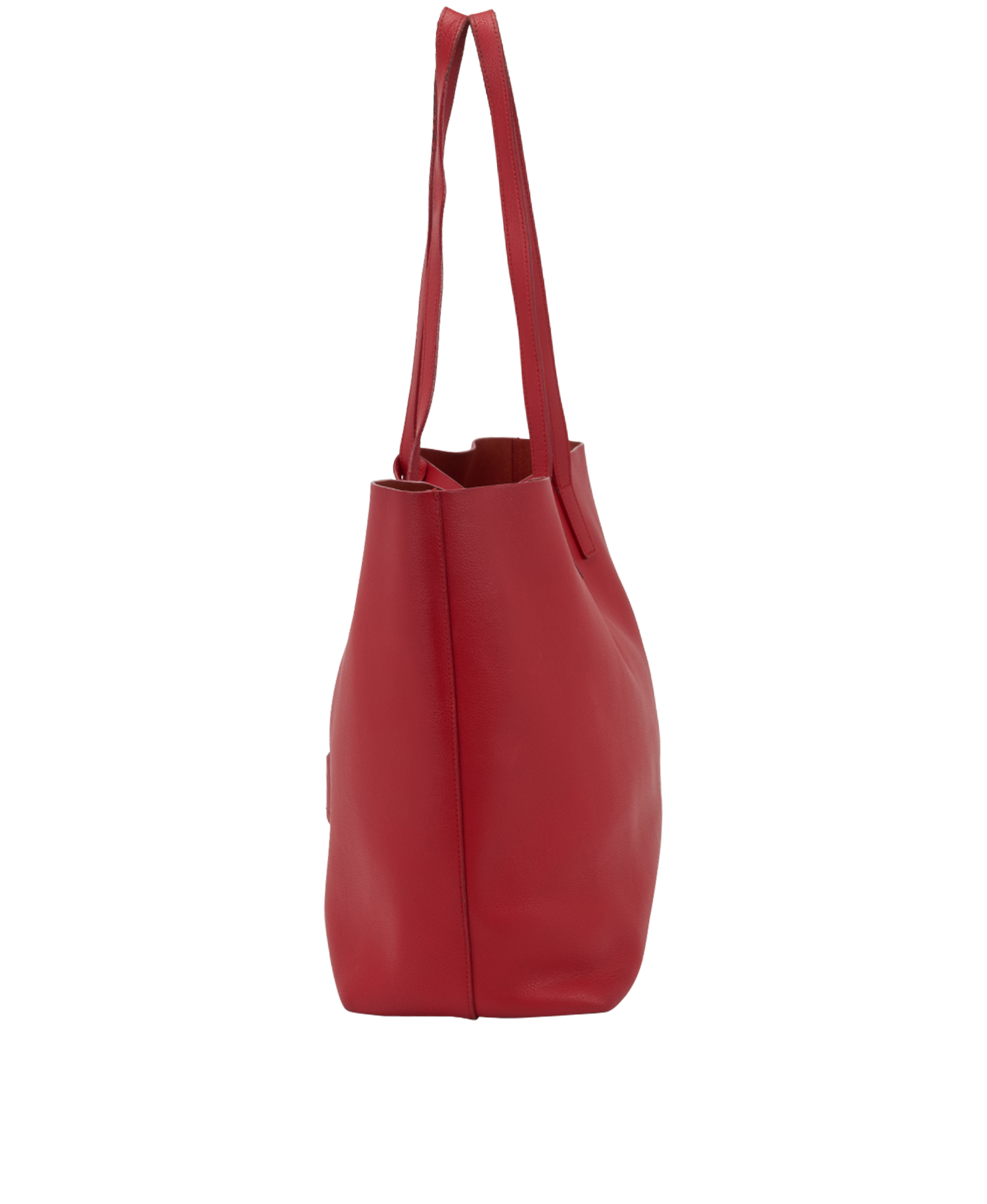 East West Shopping Tote, &pound;450, Handbags, Red, Leather, Bottom view